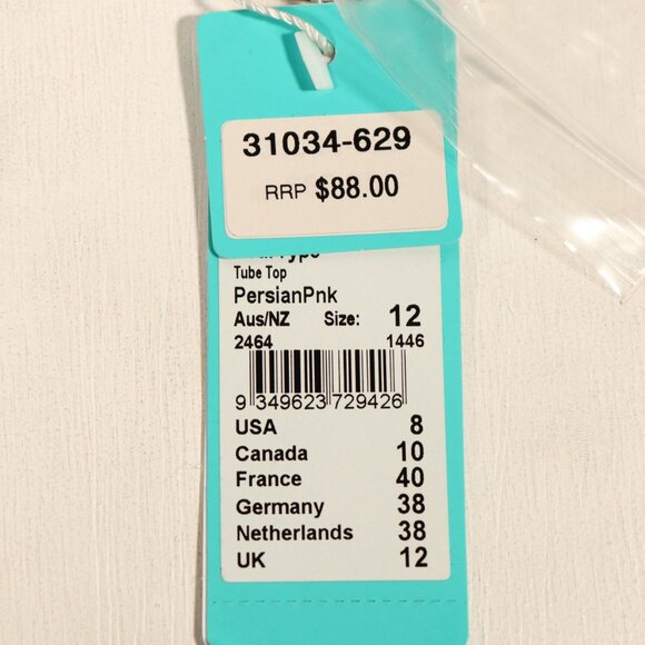 NWT Seafolly X Revolve Your Type Tube Top in Persian Pink - Picture 13 of 16